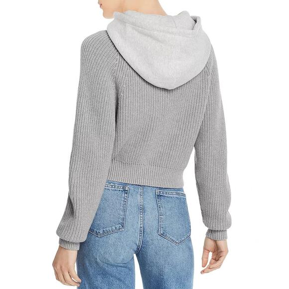 Alexander Wang Utility Layered Style Hoodie Sweater Pullover In Grey M $425 - Picture 2 of 11